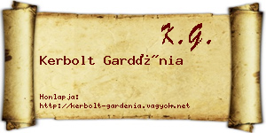 Kerbolt Gardénia névjegykártya